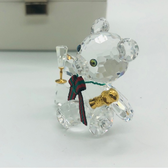 Swarovski Kris Bear with Champagne Bottle and Flute new in box - Picture 3 of 4